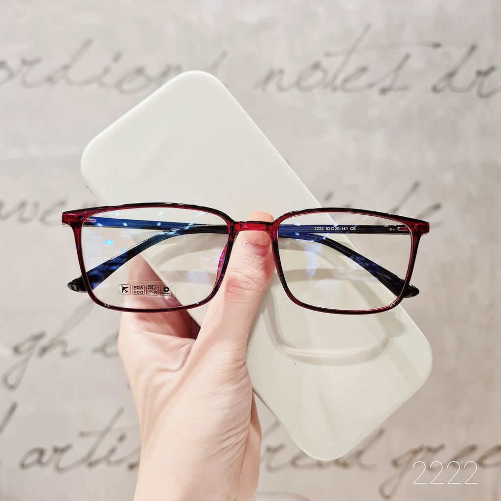 [Mã SKAMCLU7 giảm 10% cho đơn từ 0Đ] Gọng kính nam nữ Lilyeyewear nhựa dẻo, mắt vuông, nhiều màu Y2222 | BigBuy360 - bigbuy360.vn