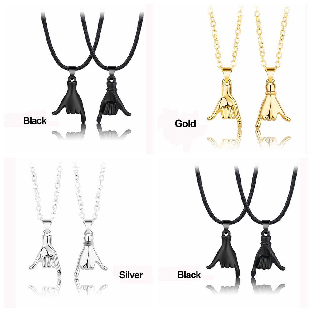 Set 2 Vòng cổ Mặt Khắc Chữ Pinky Promise Cho Cặp Đôi