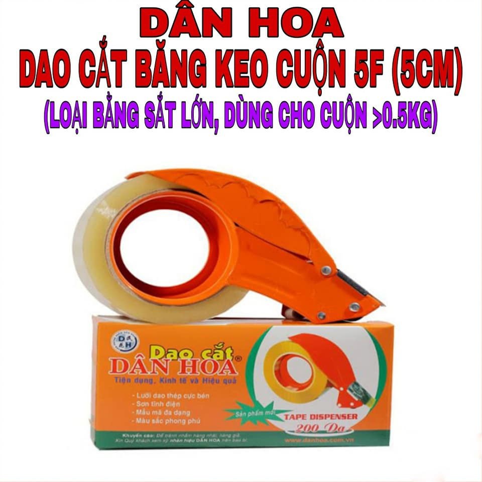 1 DỤNG CỤ CẮT BĂNG KEO BẰNG NHỰA / SẮT DÙNG CHO CUỘN BĂNG KEO ĐÓNG THÙNG 4.8F / 5F ( 4.8CM / 5CM )