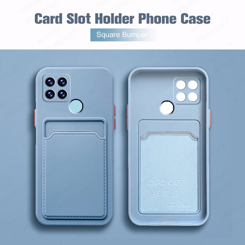 Ốp Điện Thoại Màu Tương Phản Có Ngăn Đựng Thẻ Cho Vivo V21E 4G 5G V20 Y73S 2021 Y20 Y20I Y12S Y20S Y11S Y12A Y21 Y21S Y33S