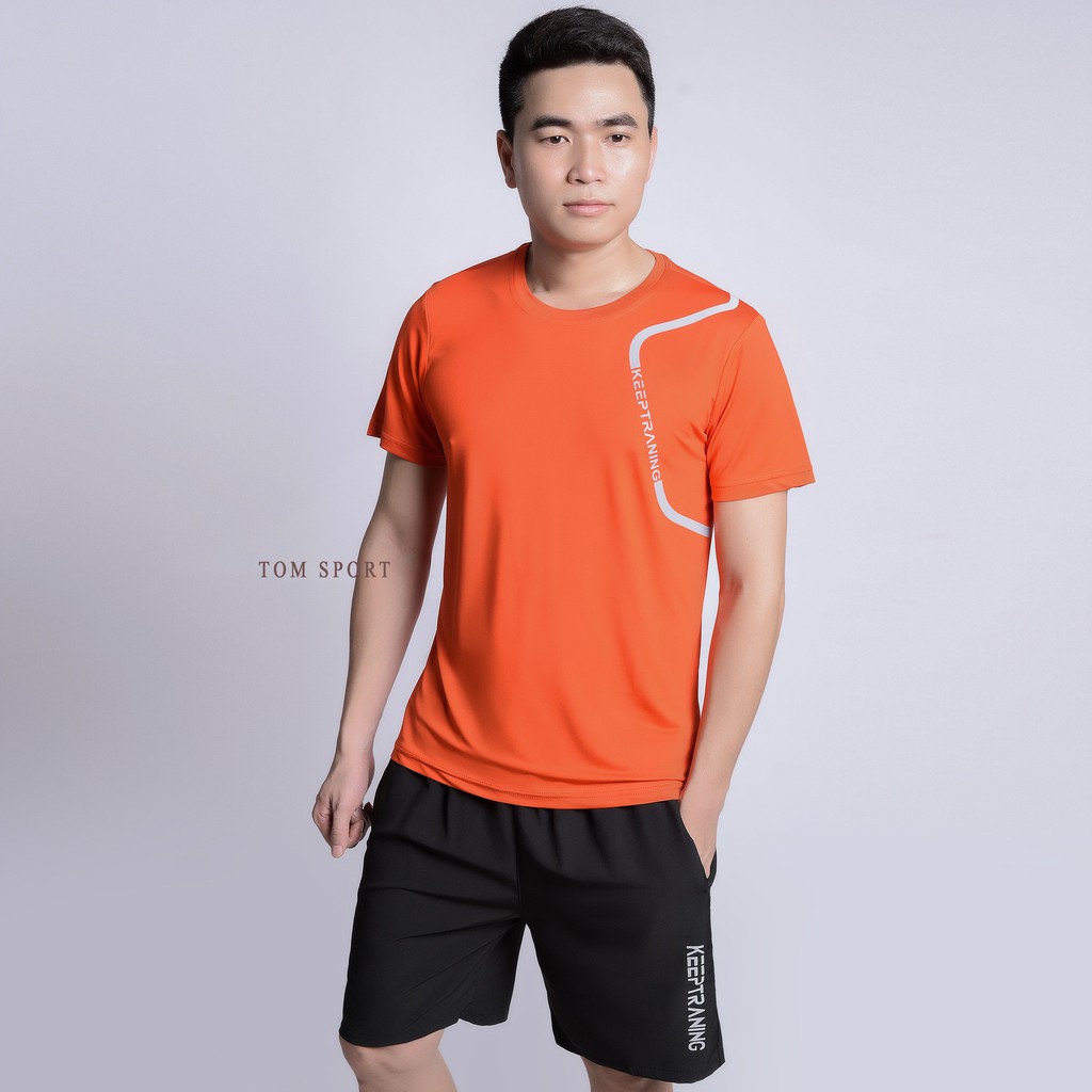 Bộ thể thao nam - bộ hè nam chất thun lạnh KEEP TRANING