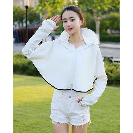 Áo Khoác Chống Nắng Trơn Che Cổ Che Mặt Mũ Có Vành Rộng Che Nắng Chống Chói Mắt Vải Trơn Mềm Co Giãn Đủ Màu