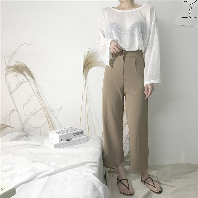 Girls pants solid color trousers cotton high quality fast delivery