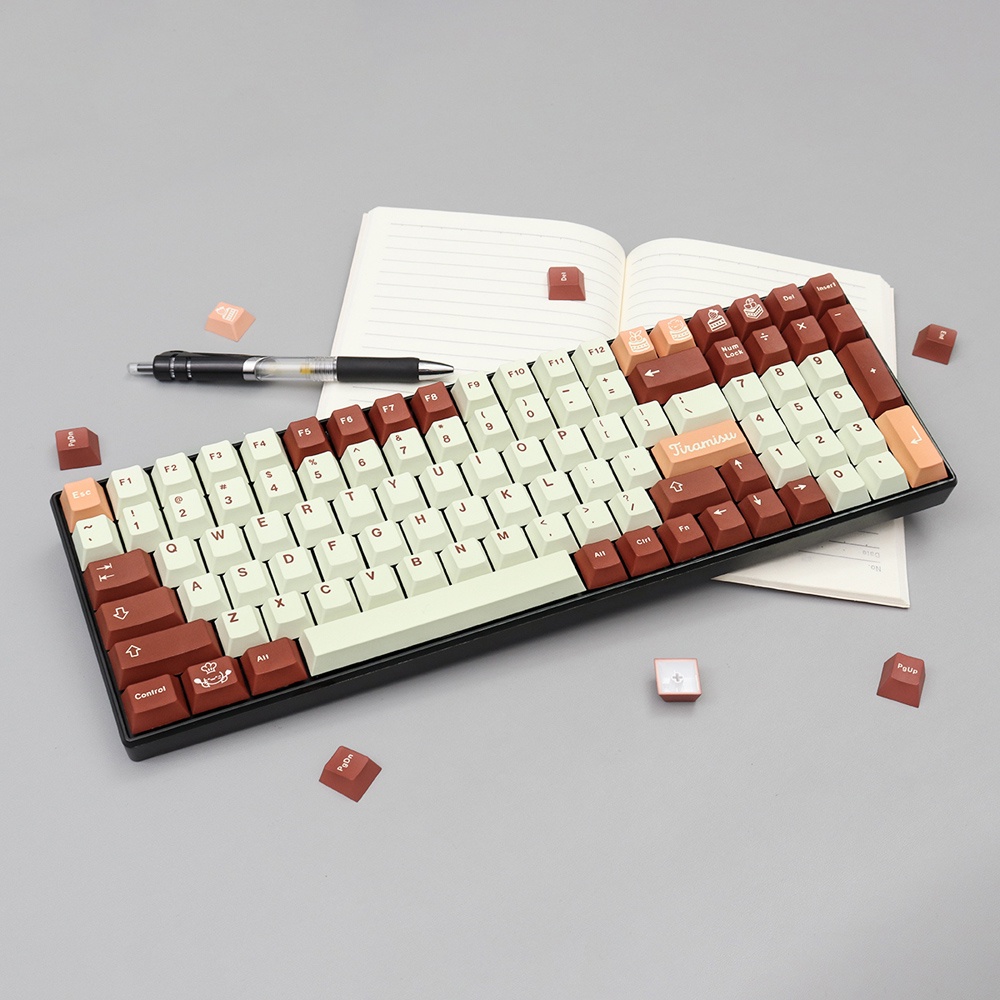 Keycap GMK Tiramisu 129 nút cấu hình cherry in nhiệt dành cho bàn phím cơ