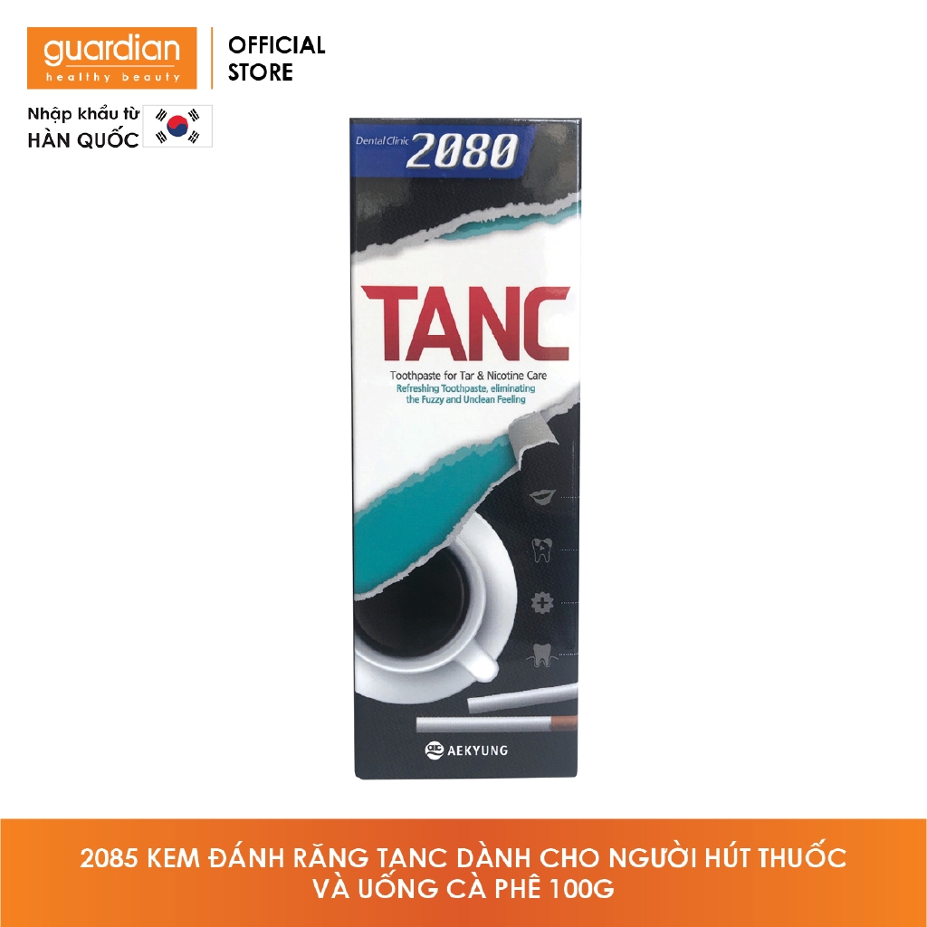 Kem đánh răng cho người hút thuốc và uống coffee 2080 Tanc Hàn Quốc 100g