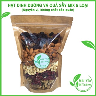 Mix hạt dinh dưỡng kèm hoa quả sấy 5 loại - 4 combo tùy chọn - mixed nuts and dried fruits