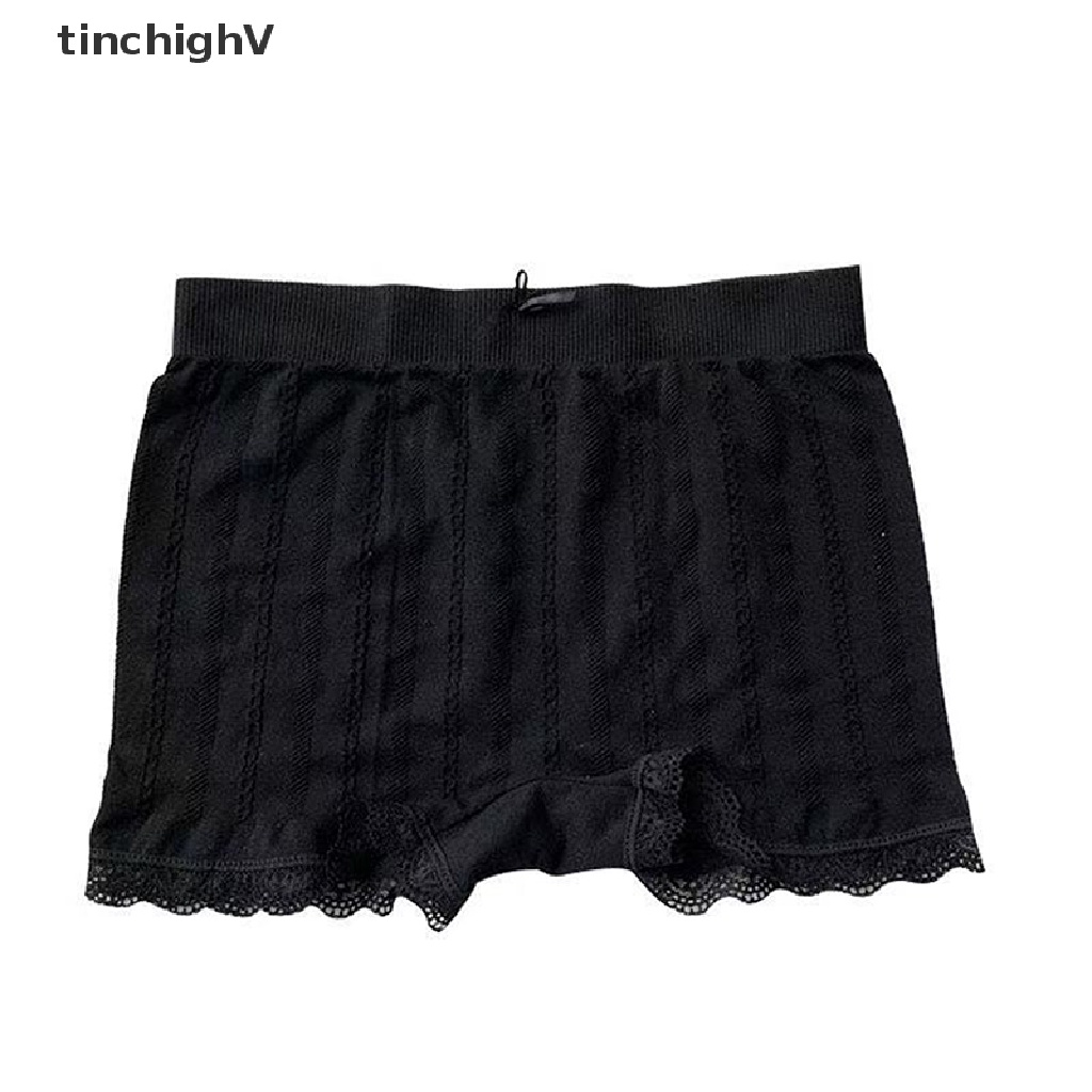 Quần Lót Legging Ngắn Mềm Mại Không Đường May Phối Ren Thoáng Khí Quyến Rũ Cho Nữ