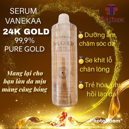 Serum Vàng Vanekaa 24K Gold Essence Liquid Thái Lan 500ml