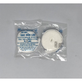 Gạc dẫn lưu - mesh mũi Bảo Thạch 1 x 200 x 4 (50cuộn/gói)