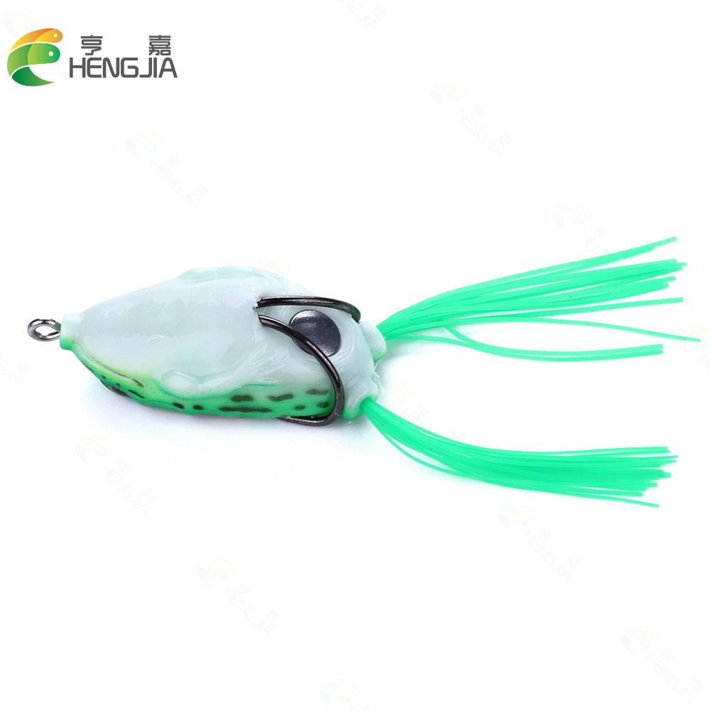Mồi câu cá hình ếch cá dễ thương HENGJIA 5.5cm