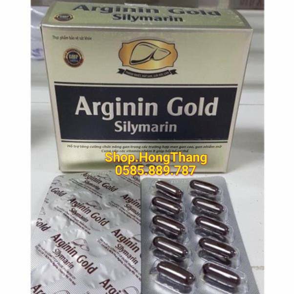 Viên uống bổ gan, mát gan Arginin Gold Tăng cường chức năng gan hiệu quả, mát gan lợi mật