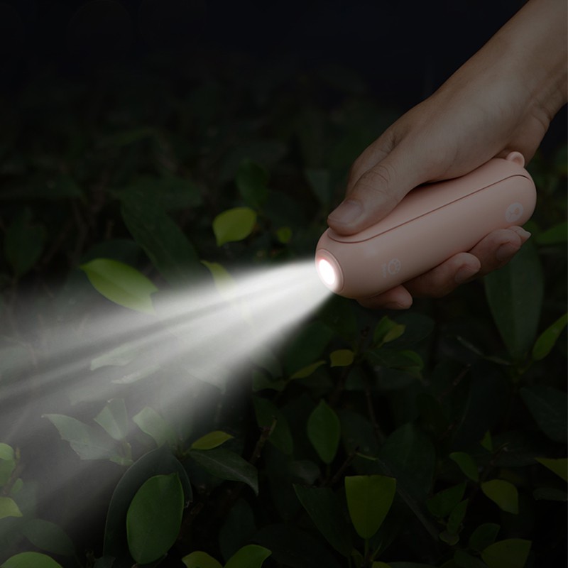 Quạt mini cầm tay đa năng hình gấu Bear kiêm đèn pin - sạc dự phòng tiện dụng Vinetteam F8, Quạt tích điện mini -DC4036