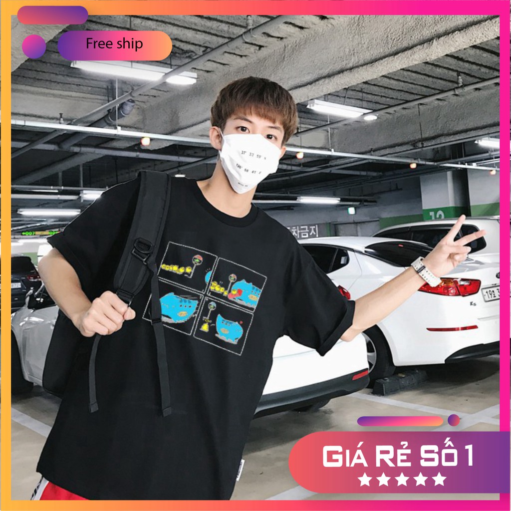 Áo Thun Tay Lỡ Unisex Form Rộng Nam Nữ Bugcat Capoo Basic Tee Thun Cotton
