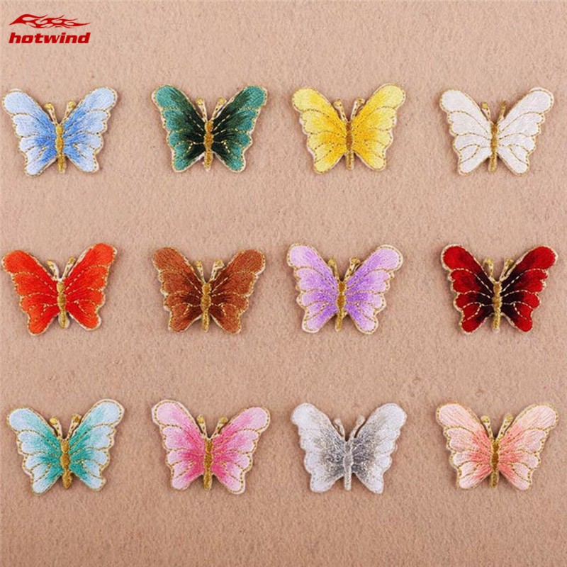 MYO 1 miếng vá quần áo hình bươm bướm thêu DIY xinh xẻo 19