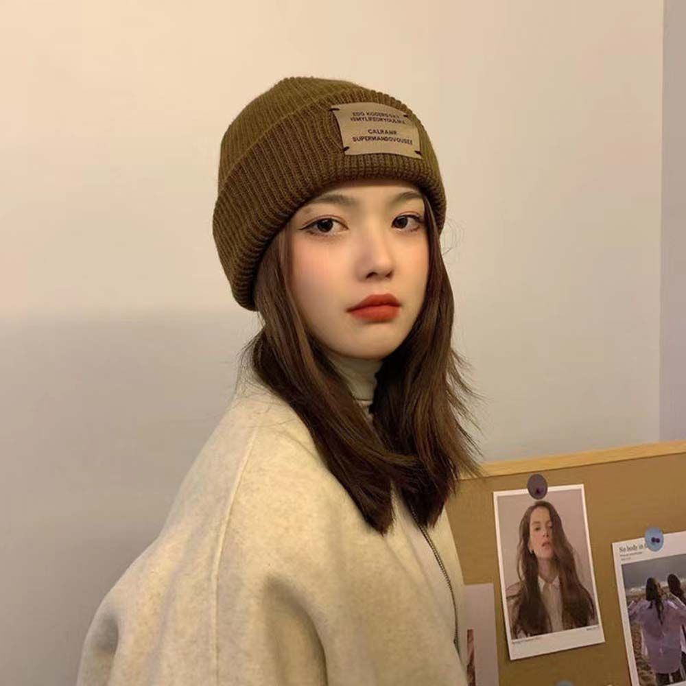 Mũ len beanie màu trơn đơn giản dễ phối đồ phong cách hip hop Hàn Quốc cho nam