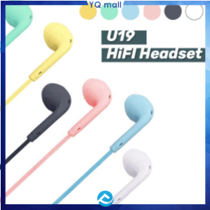 Tai nghe U19 HiFi có dây dài 1.2m màu macaron với âm thanh siêu trầm đa năng cho Android & iOS