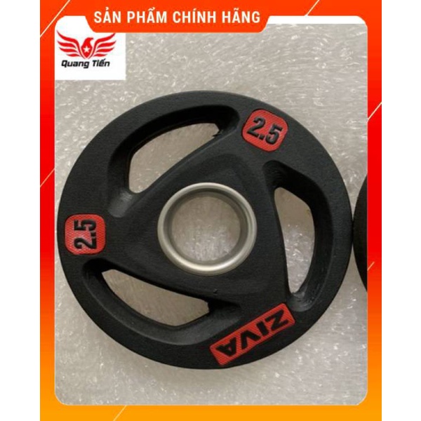 Tạ đĩa cao su Ziva 2,5 Kg cao cấp 2021 nhập khẩu