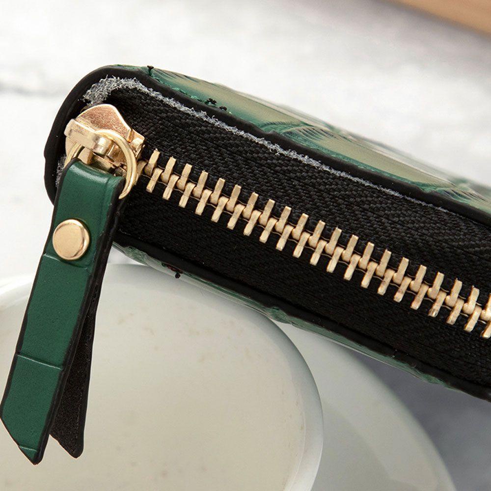 MELODG Ví Đựng Thẻ Đa Năng Phối Khóa Kéo Thời Trang