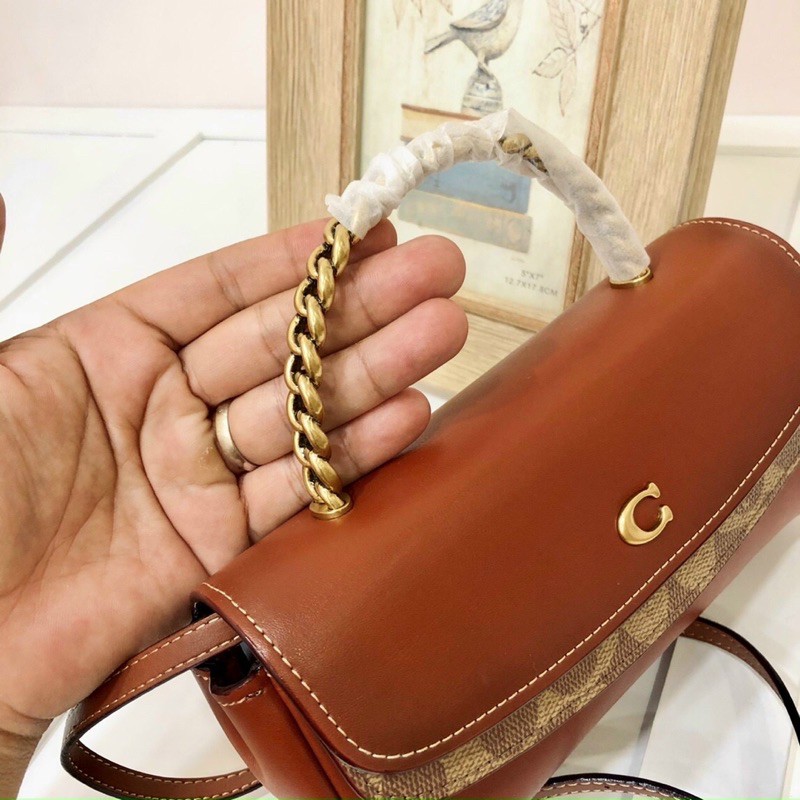 🎀 TÚI COACH DA CANVAS DÁNG CLUTCH 2 NẮP