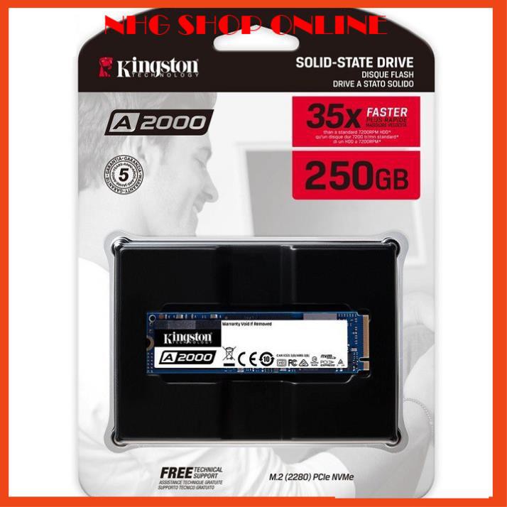 Ổ Cứng SSD m2 Kingston A2000 250GB NVMe PCIe Gen3 x4 chính hãng