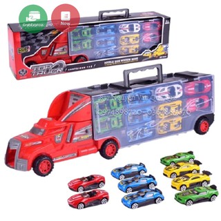 [Xịn xò] Hộp đồ chơi xe container chở xe hơi bàng sắt y hình cho bé SC20 SC20