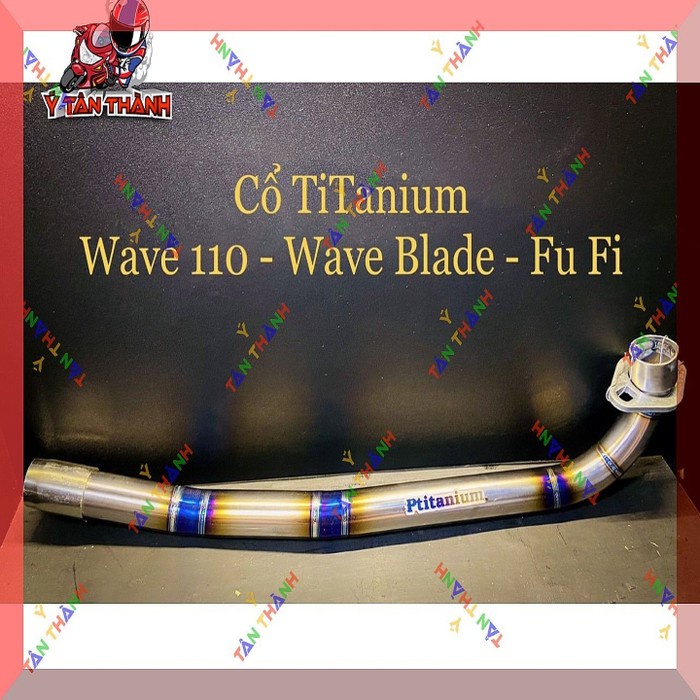 Cổ pô titan xe wave A 110,Wave Blade,future 125 MS418