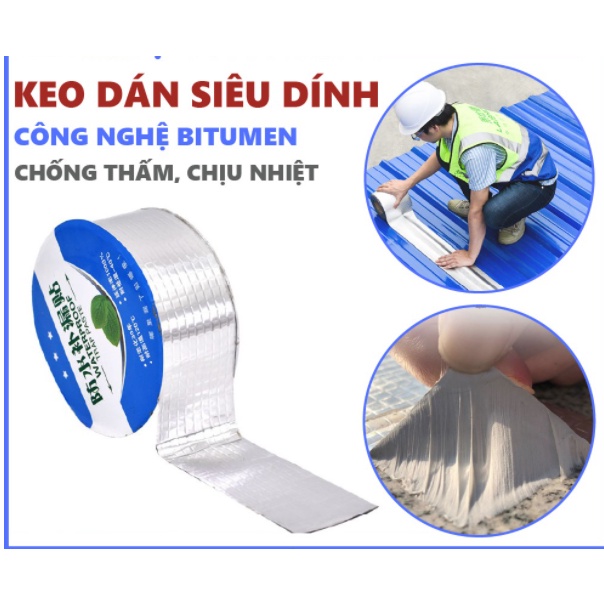Băng Keo Siêu Dính Đa Năng Rộng 5cm/10cm Chống Thấm Cho Tường, Keo Dán Trần Nhà, Mái Tôn, Ống Nước Siêu Dính