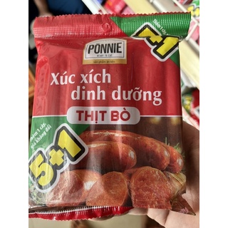 HOT LIKE Xúc xích Ponnie thịt lợn 5 cây tặng 1 x35g