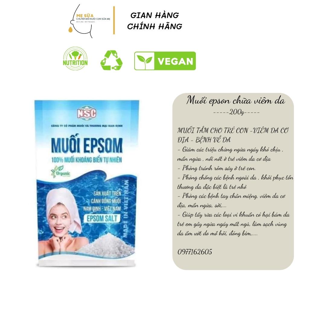 200g Muối epson thô dùng tắm bé,dưỡng da, chăm sóc cơ thể