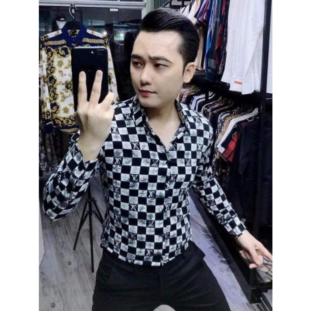ÁO SƠ MI NAM HOẠ TIẾT LÊ VI Ô BÀN CỜ SIÊU ĐỈNH CAO CHO ANH EM