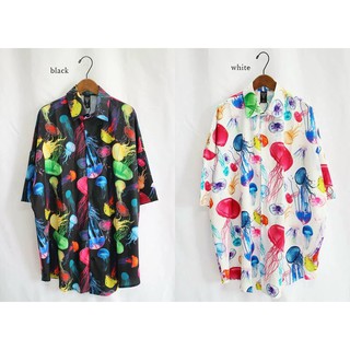 Áo sơ mi họa tiết unisex