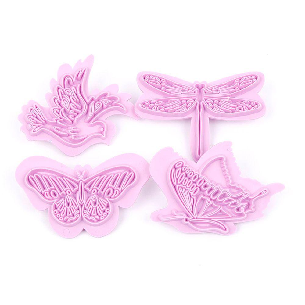 Set 4 Khuôn Cắt Làm Bánh Quy / Sô Cô La / Thức Ăn 3D Dành Cho Nhà Bếp