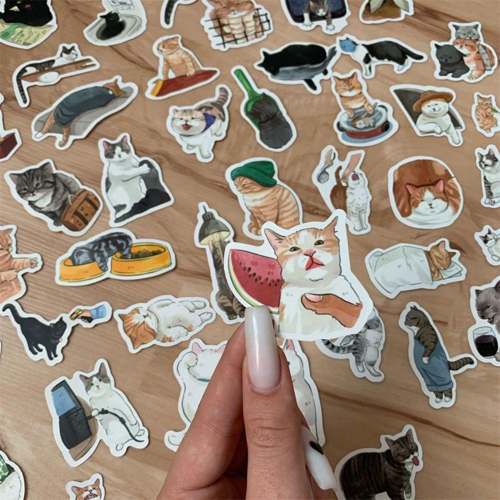 Sticker Dán Trang Trí Sổ Tay DIY Hình Mèo PEWANY Đa Năng Dành Cho Xe Hơi / Guitar / Ván Trượt