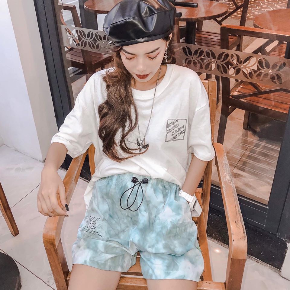Quần short Tiedye Xanh Biglogo IDH