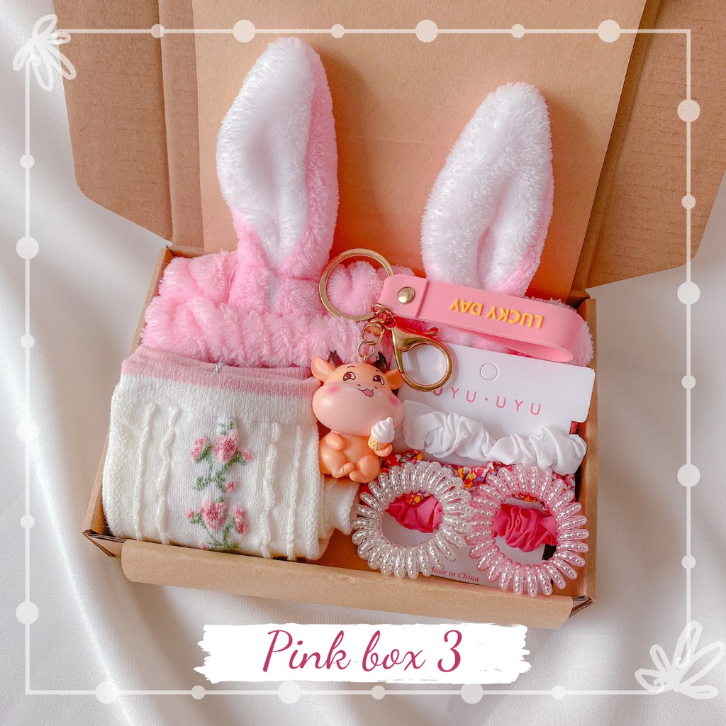 Set Quà Tặng Tone Hồng💖 Đặc Biệt Cho Bạn Nữ, 1 Box Gồm 2-6 Món Quà Dễ Thương | BigBuy360 - bigbuy360.vn