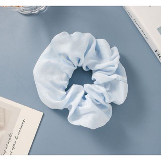 Dây buộc tóc scrunchie lụa satin màu basic