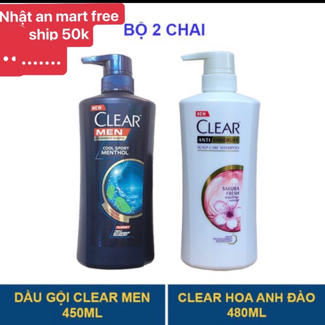 Combo Dầu gội Clear Men và Clear Hoa Anh Đào Thái Lan . mẫu mới