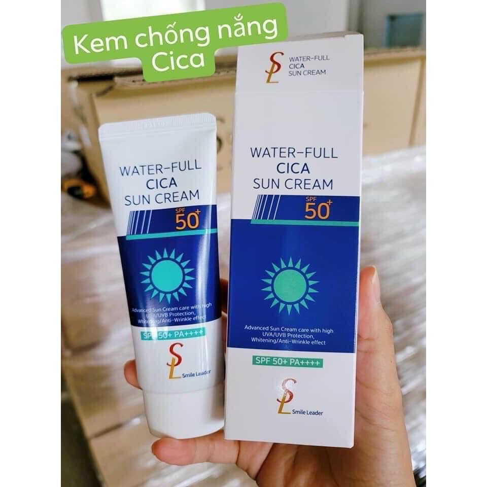 kem chống nắng lạnh premium anti uv sun cream và water-full cica sun cream,Kem chống nắng vật lý Smile Leader Sun Cream