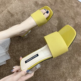 🌺Dép Cao Gót Đế Pha Lê A212 Hàn Quốc/ Dép Cao Gót Đế Xuồng / Dép 4cm