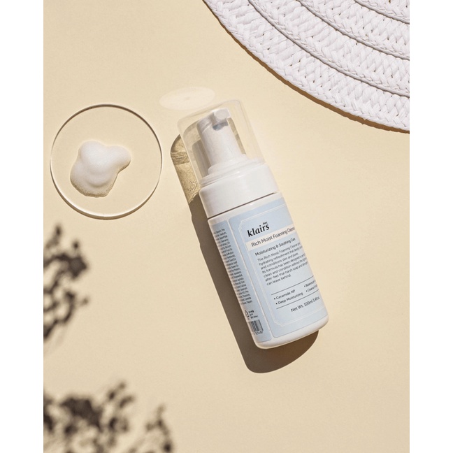 Sữa Rửa Mặt Dear, Klairs Dạng Bọt Dưỡng Ẩm Da Rich Moist Foaming Cleanser 100ml - Khongcoson