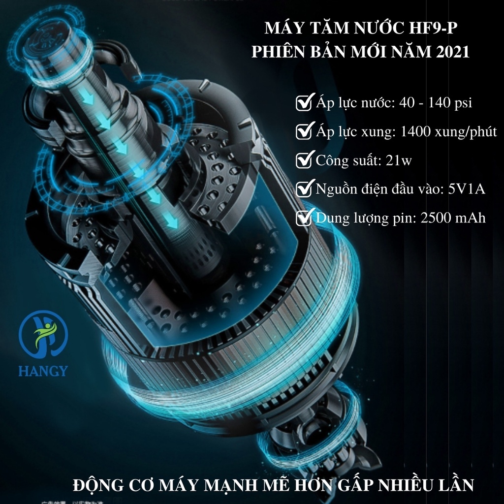 Combo máy tăm nước Hangy HF9P phiên bản 2021 và và bàn chải điện đánh răng 3D LEYUYO HANGY