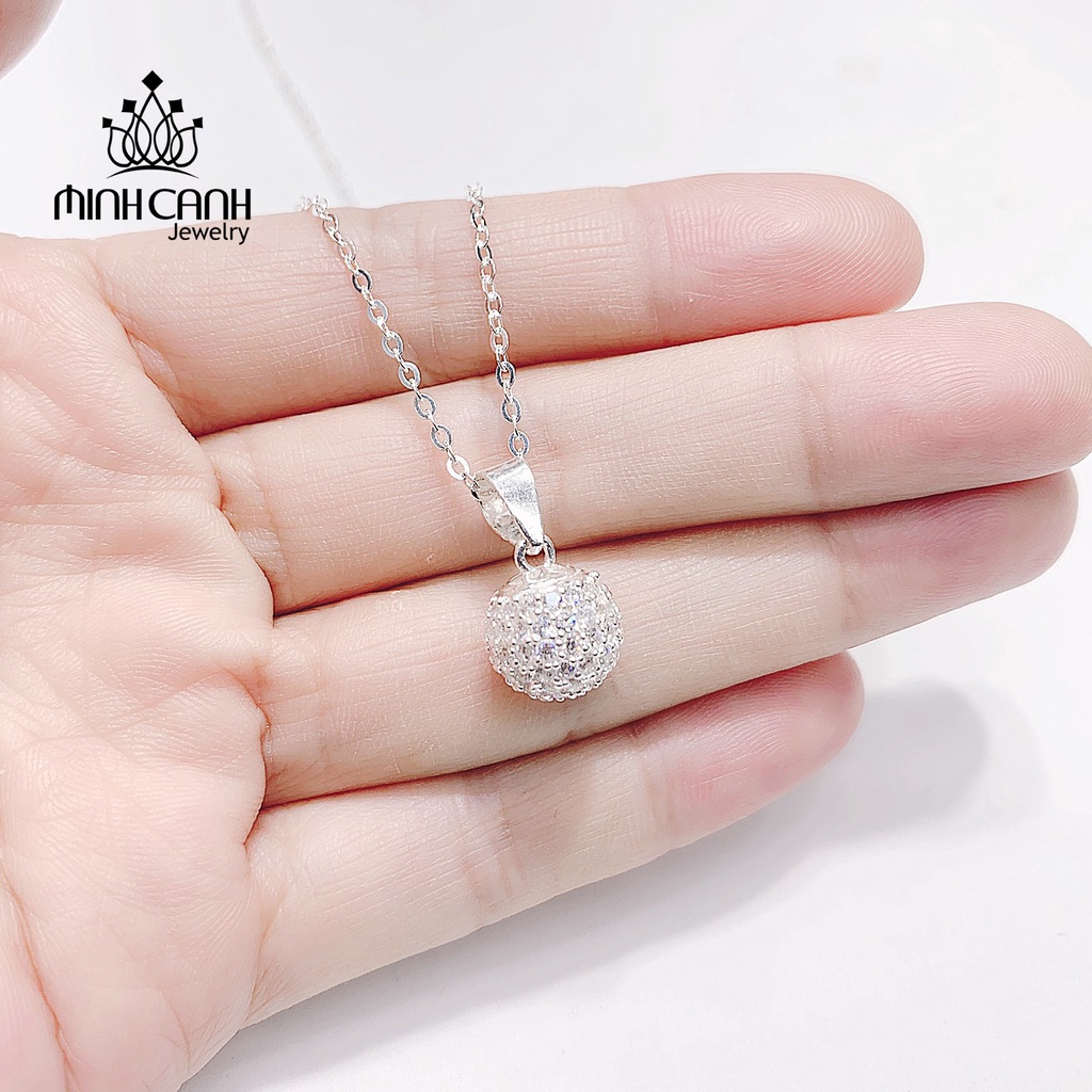 Dây Chuyên Bạc Quả Cầu Đính Đá Minh Canh Jewelry
