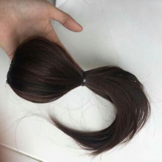 Tóc giả mái phồng màu hạt dẻ