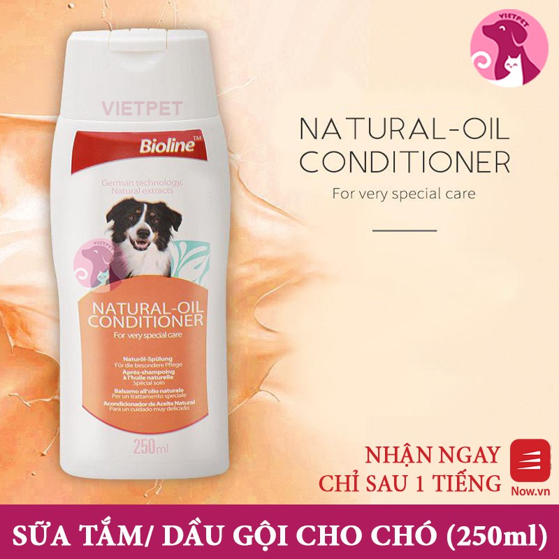 Sữa tắm. dầu gội dưỡng da lông Bioline cho chó mèo (250ml) (Thơm lâu, khử mùi tốt mà giá lại rẻ)