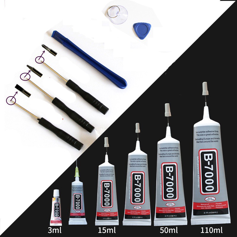 Keo dán đá pha lê kim cương giả trang trí điện thoại B7000 3 15 50 110ml cao cấp DIY