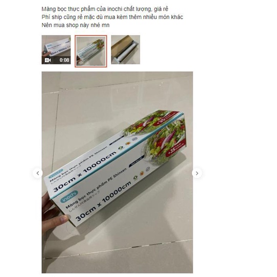 Màng bọc thực phẩm PE Inochi dai hơn tiện lợi hơn