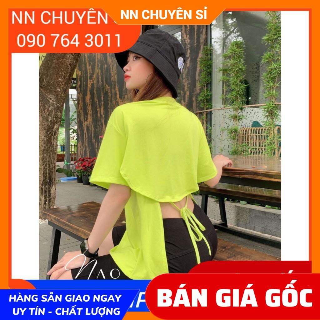 ÁO THUN HỞ LƯNG CỘT DÂY SAU LƯNG ⚡ ÁO HỞ LƯNG ⚡ ÁO THUN PHOM RỘNG AK1231 ⚡ ÁO BÒ SỮA ⚡ ÁO LOANG MÀU