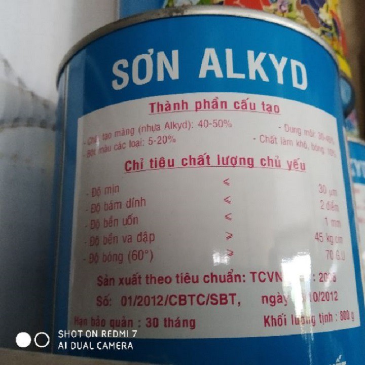 Sơn Bạch Tuyết 800g chống rỉ đỏ, chống gỉ đỏ