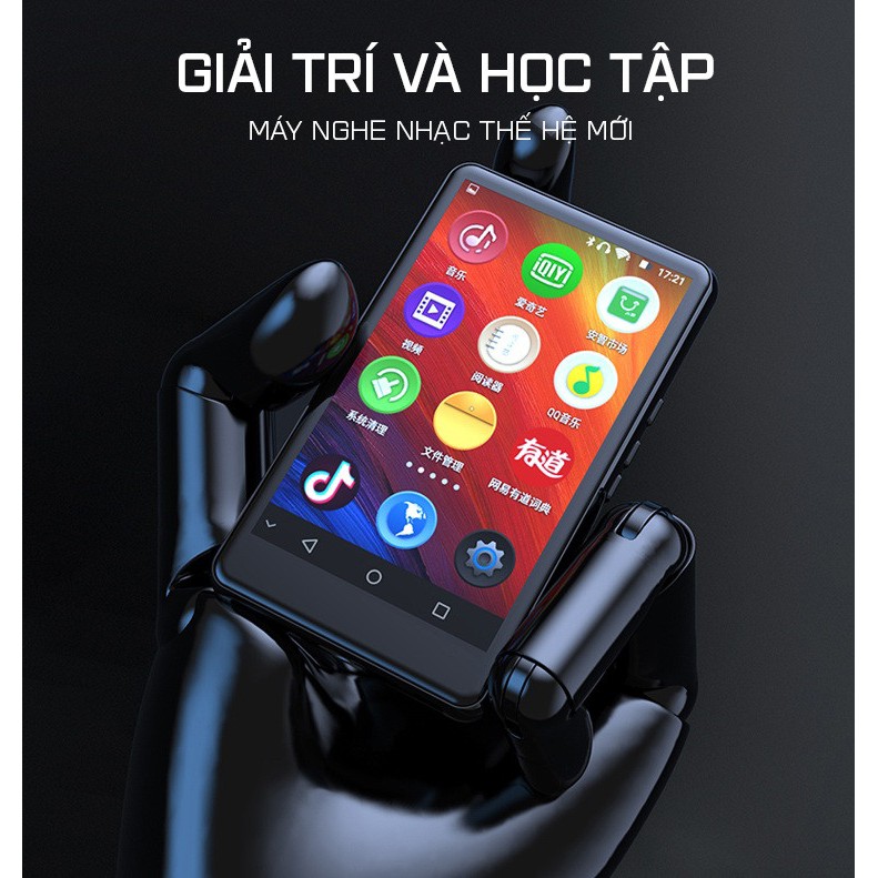 Máy Nghe Nhạc Android MP4 Màn Hình Cảm Ứng 4.0 Inch Kết Nối Bluetooth WiFi Ruizu H6 Bộ Nhớ Trong 8GB - Hàng Chính Hãng