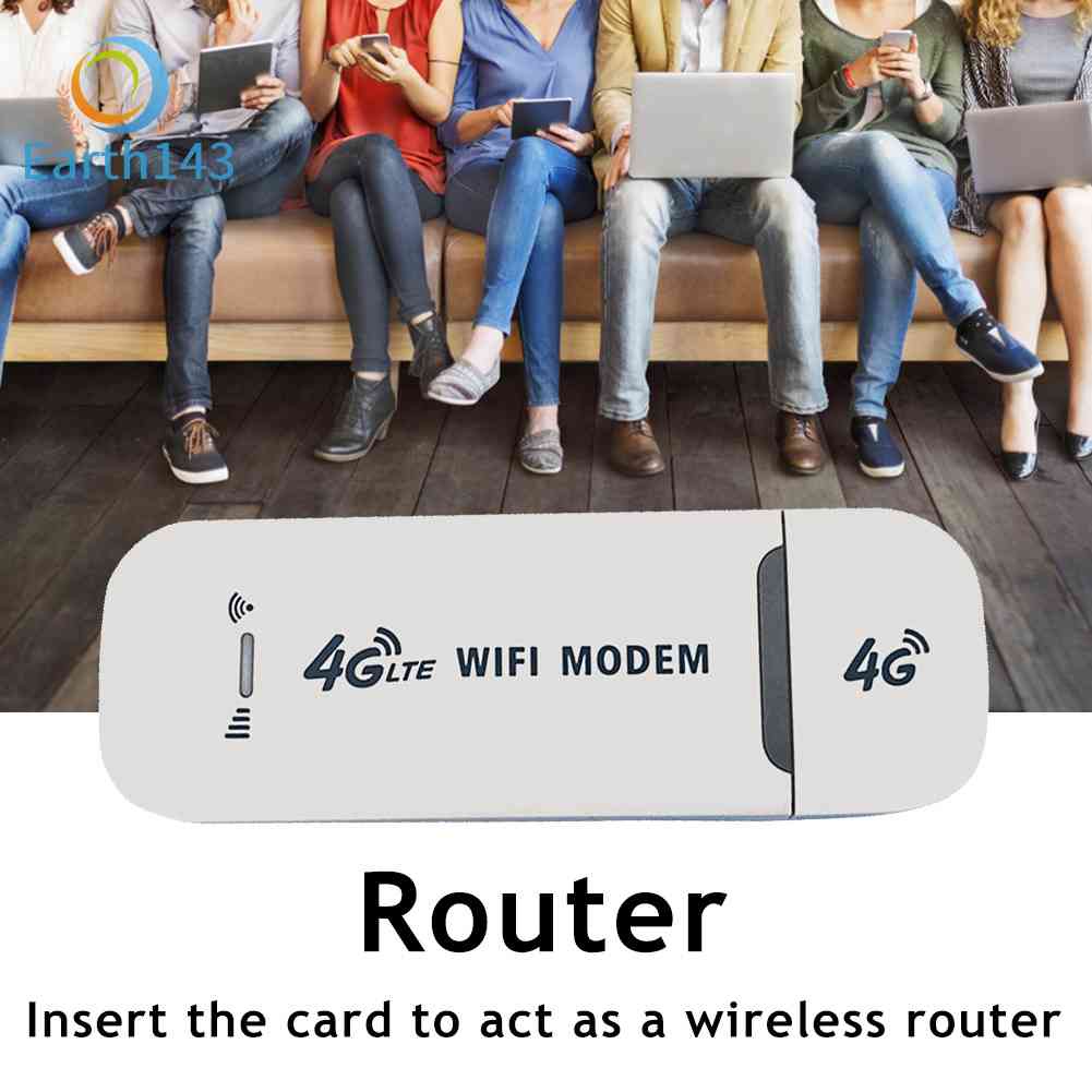 Earth143  Usb Phát WiFi 4G LTE 150Mbps 4G Thẻ